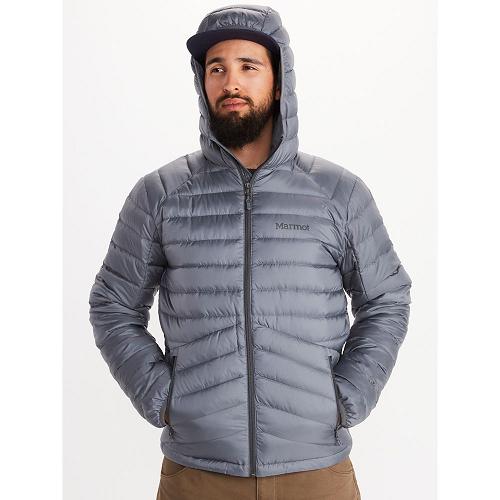 Marmot Down Jacket Grey NZ - Highlander Jackets Mens NZ8167429